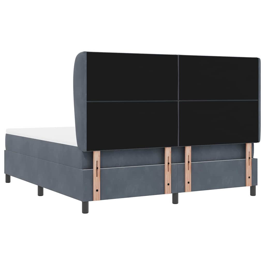 Boxspringbed met matras Donkergrijs 200 x 180 cm Fluweel