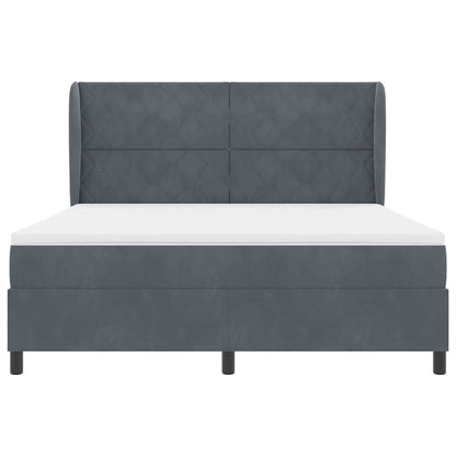 Boxspringbed met matras Donkergrijs 200 x 180 cm Fluweel