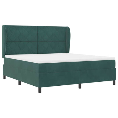 Boxspringbed met matras Donkergroen 200 x 180 cm Fluweel