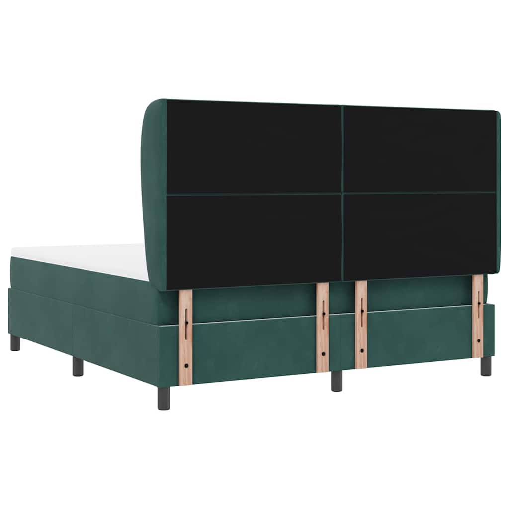 Boxspringbed met matras Donkergroen 200 x 180 cm Fluweel