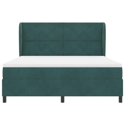 Boxspringbed met matras Donkergroen 200 x 180 cm Fluweel