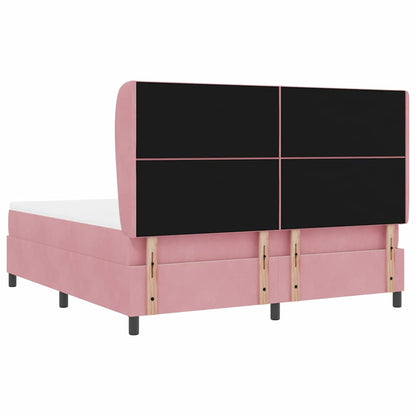 Boxspringbed met matras Roze 200 x 180 cm Fluweel
