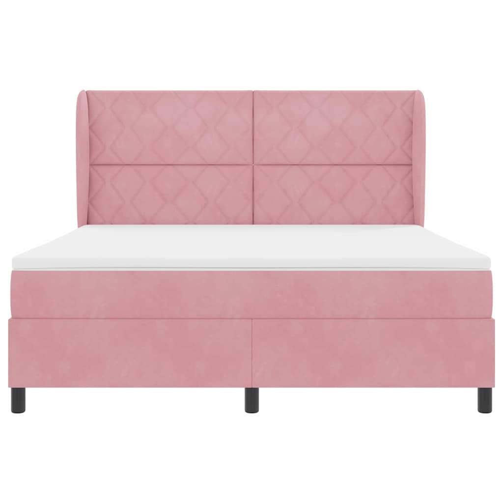 Boxspringbed met matras Roze 200 x 180 cm Fluweel