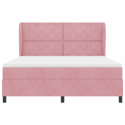 Boxspringbed met matras Roze 200 x 180 cm Fluweel