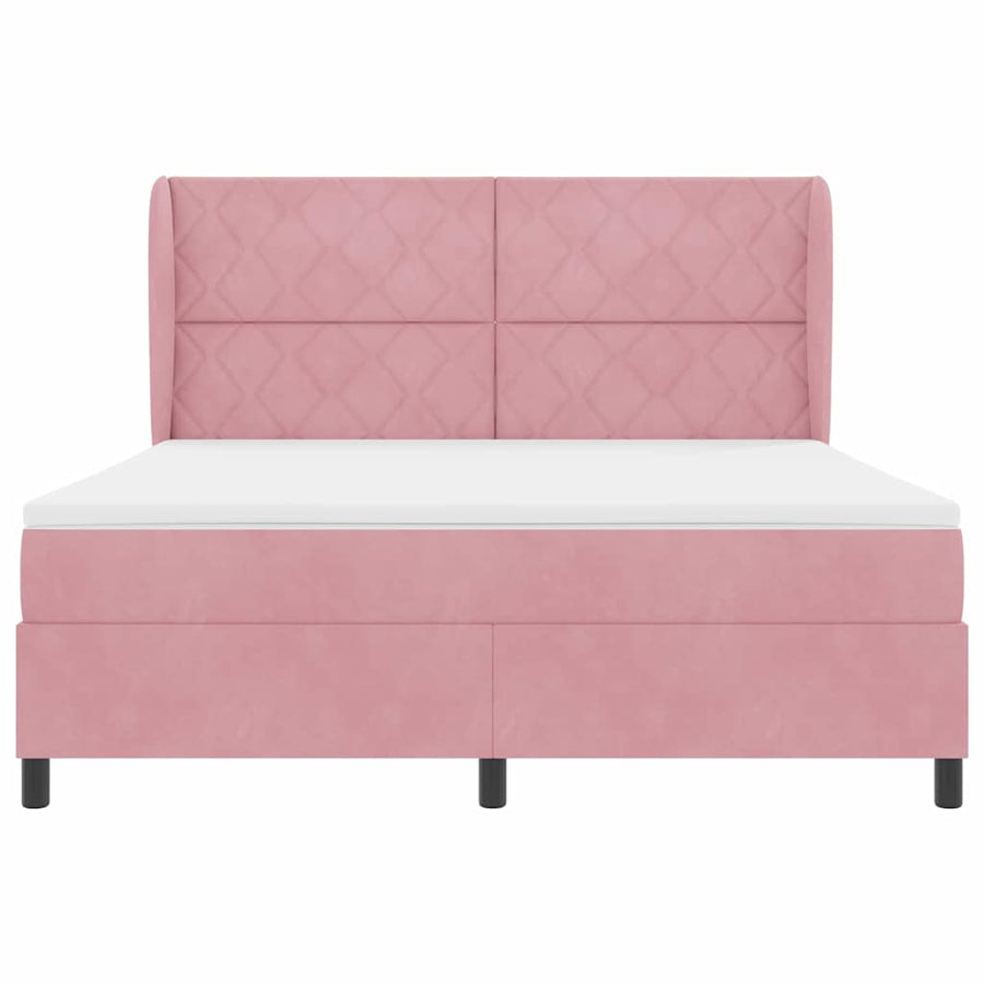 Boxspringbed met matras Roze 200 x 180 cm Fluweel