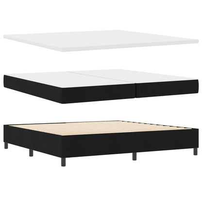 Boxspringbed met hoofdeinde Zwart 200 x 200 cm Fluweel
