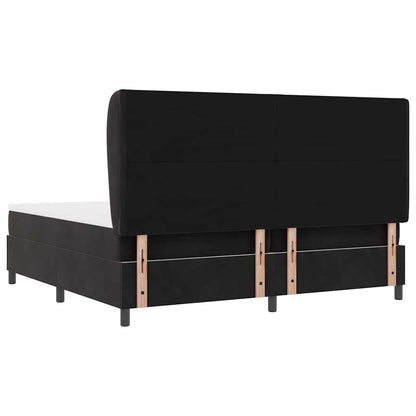 Boxspringbed met hoofdeinde Zwart 200 x 200 cm Fluweel