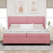 Boxspringbed roze 200x200 cm fluweel