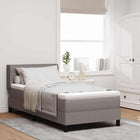 Boxspringbed taupe 200x80 cm met matras