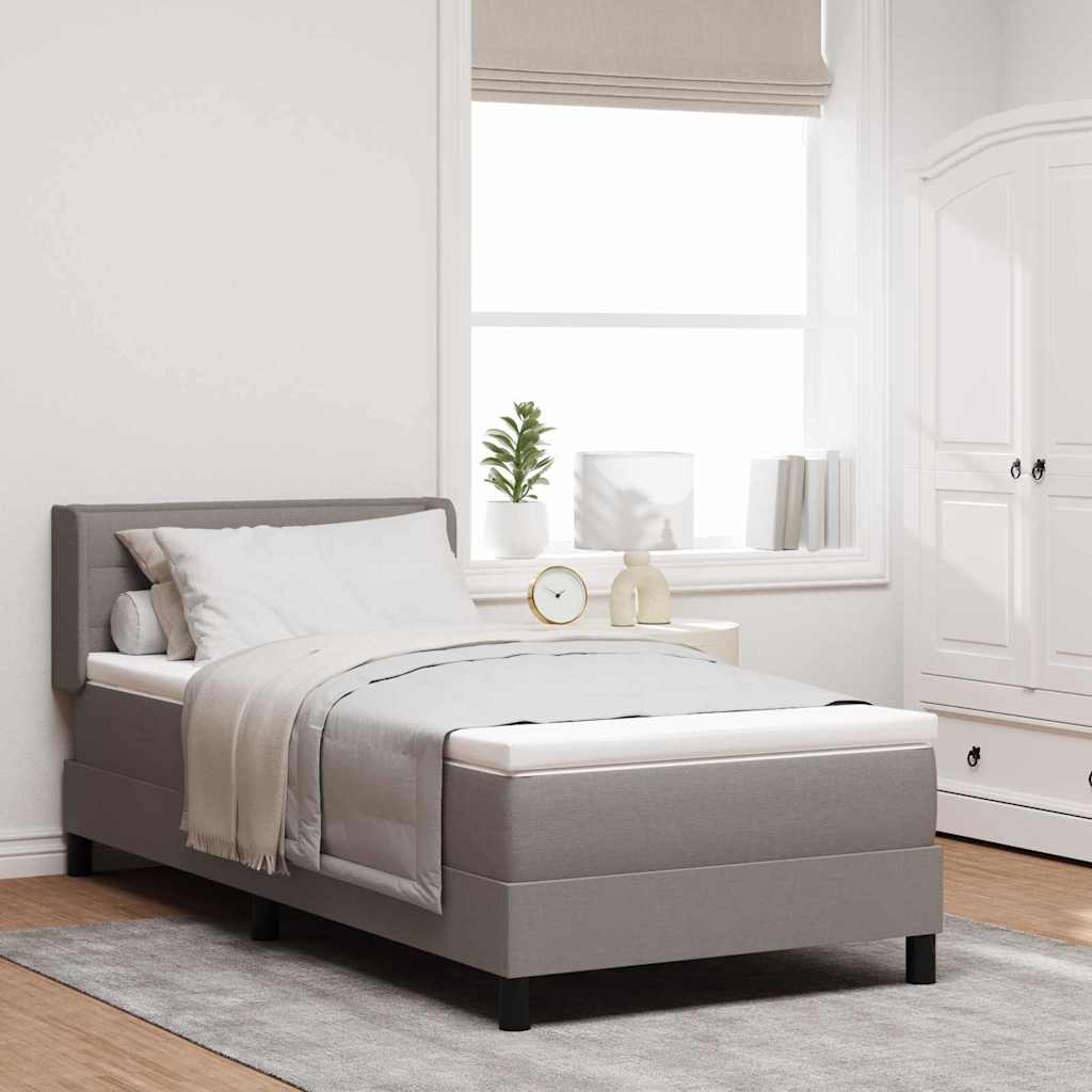 Boxspringbed met matras Taupe 200 x 80 cm Polyester