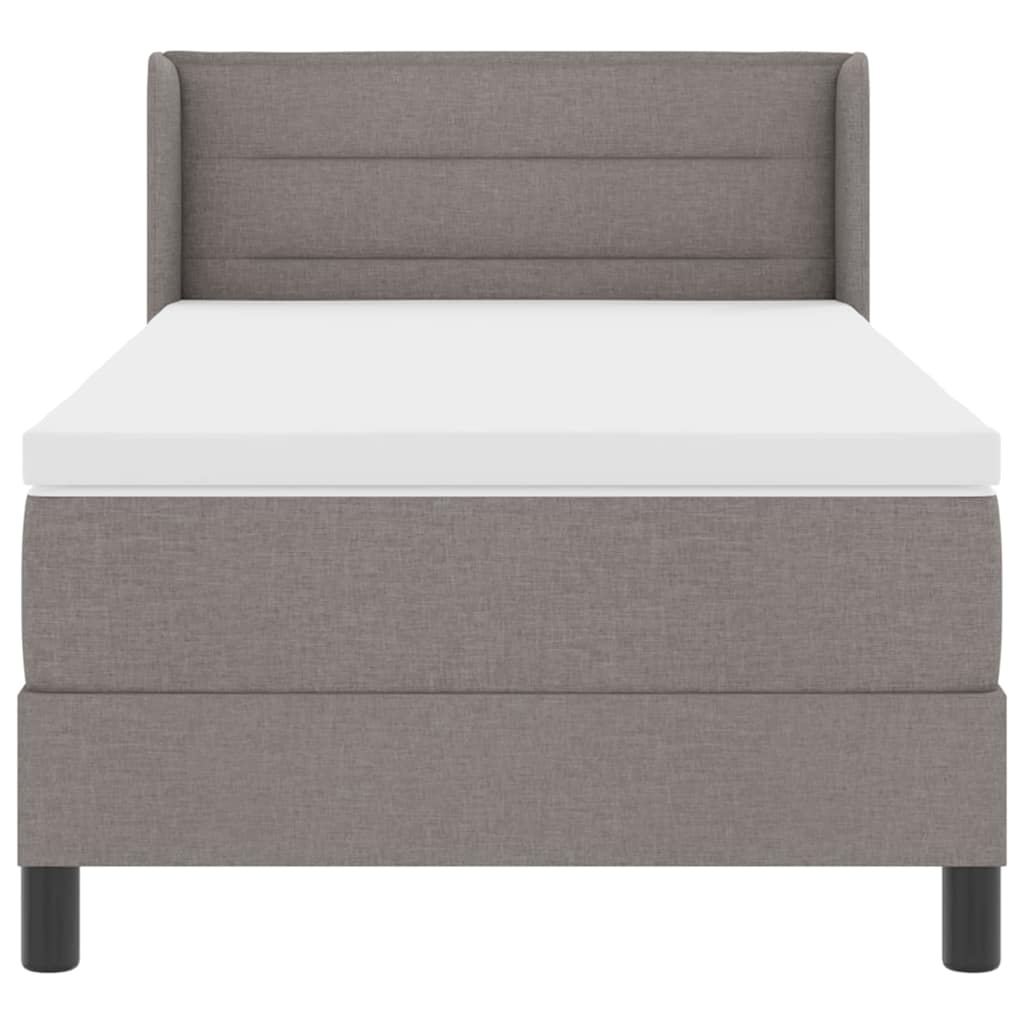 Boxspringbed met matras Taupe 200 x 80 cm Polyester