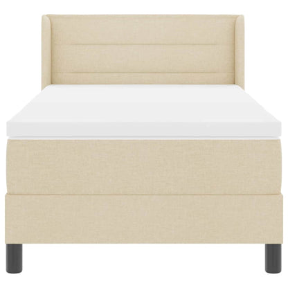 Boxspringbed met hoofdeinde Crème 200 x 80 cm Stof