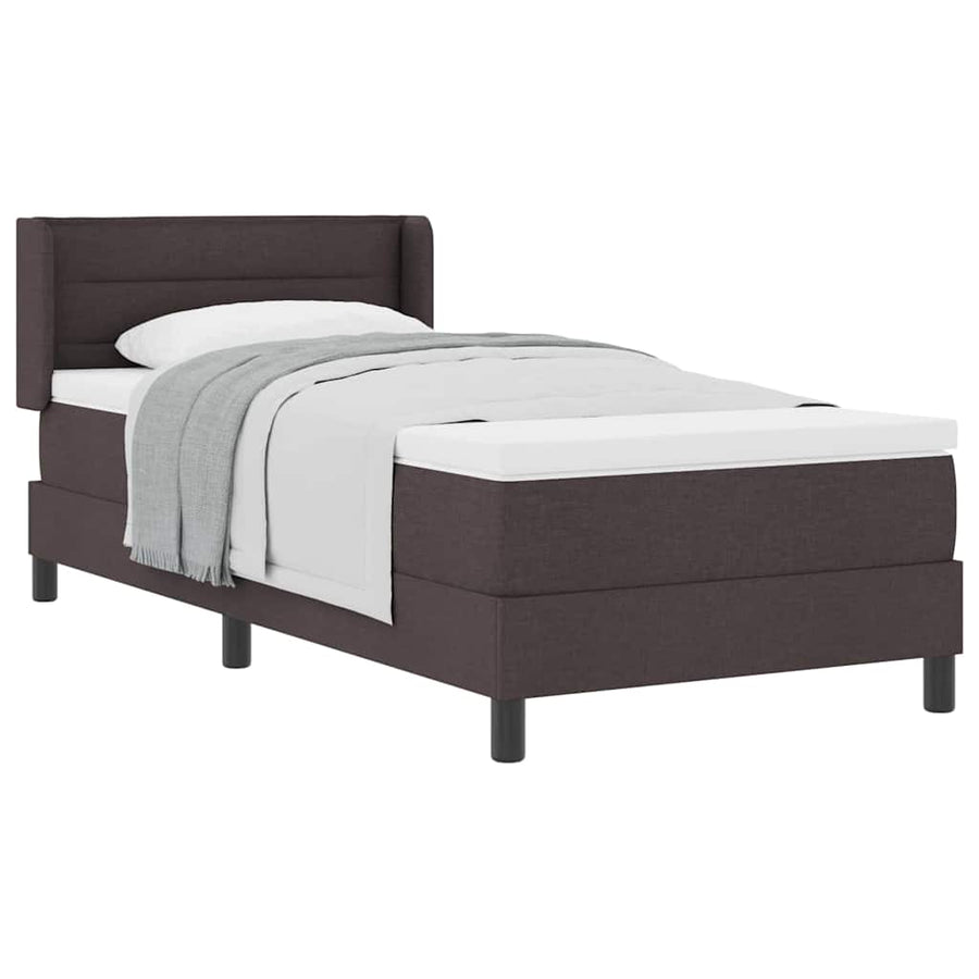 Boxspring bed Donkerbruin 90 x 190 cm Stof en Foam