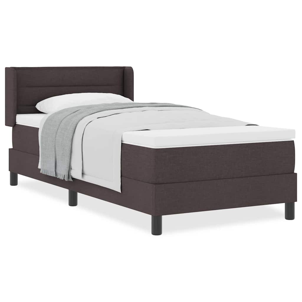 Boxspring bed Donkerbruin 90 x 190 cm Stof en Foam
