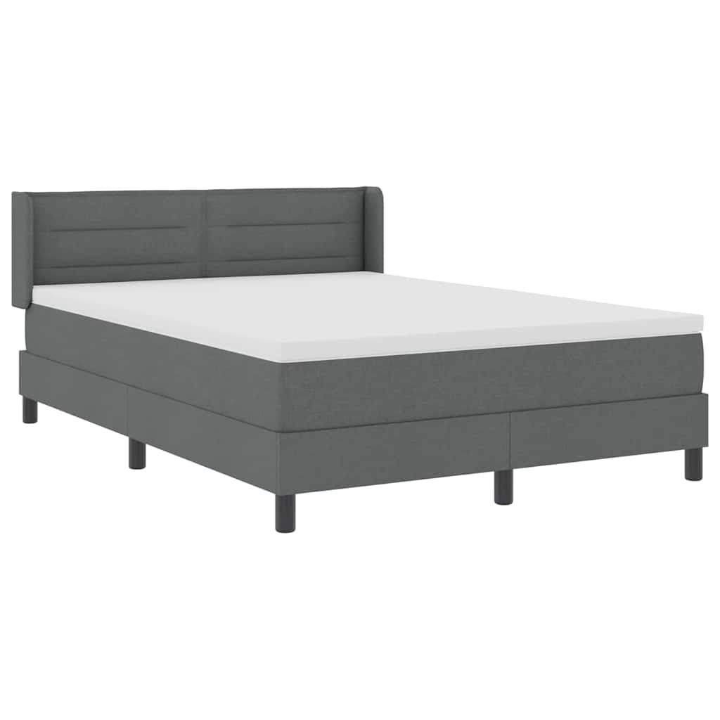 Boxspringbed met matras met matras Donkergrijs 140 x 200 cm
