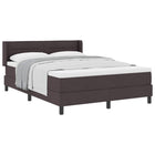 Boxspringbed 200x140 cm donkerbruin stof met hoofdeinde