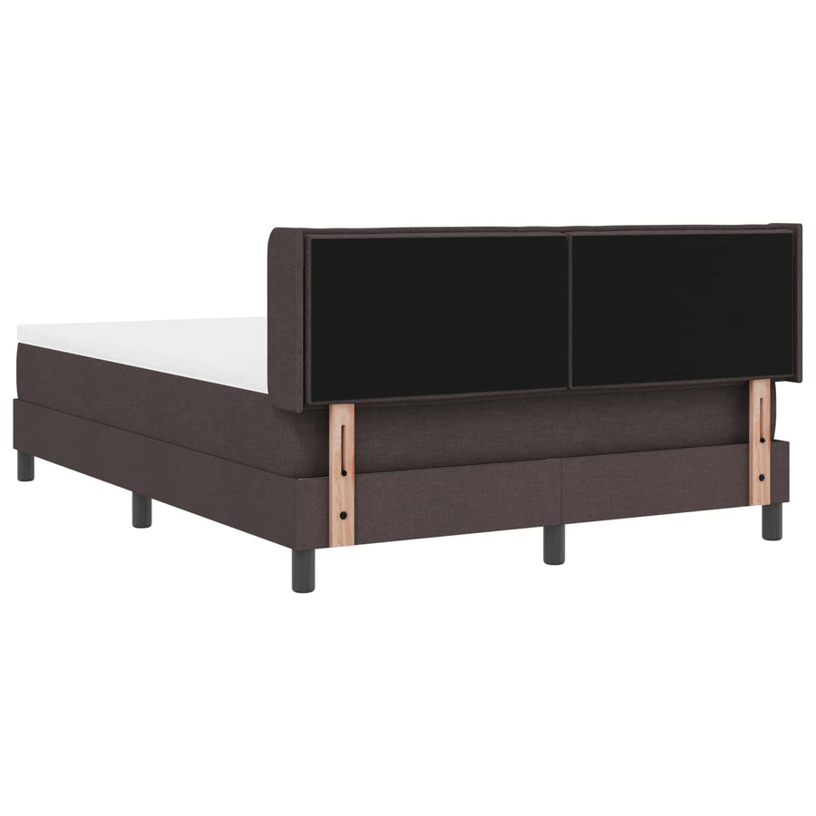 Boxspringbed met hoofdeinde Donkerbruin 200 x 140 cm Stof