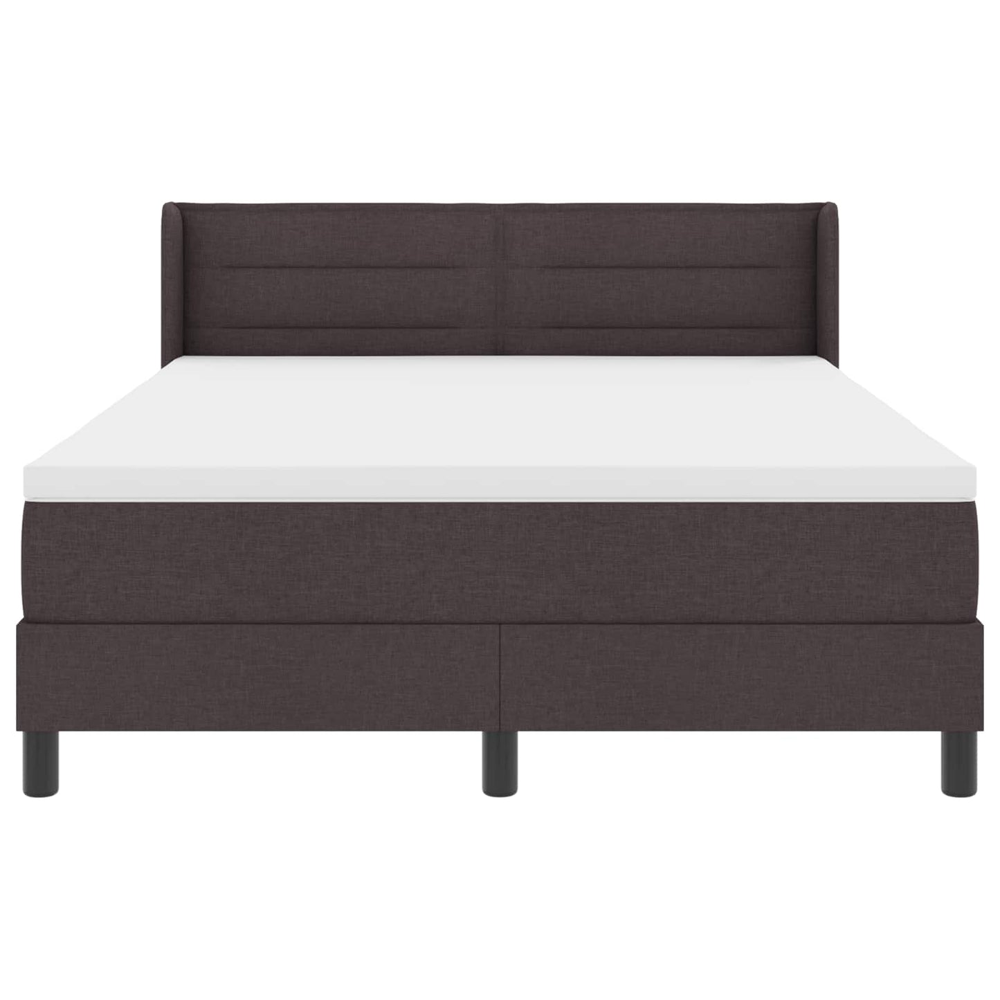 Boxspringbed met hoofdeinde Donkerbruin 200 x 140 cm Stof