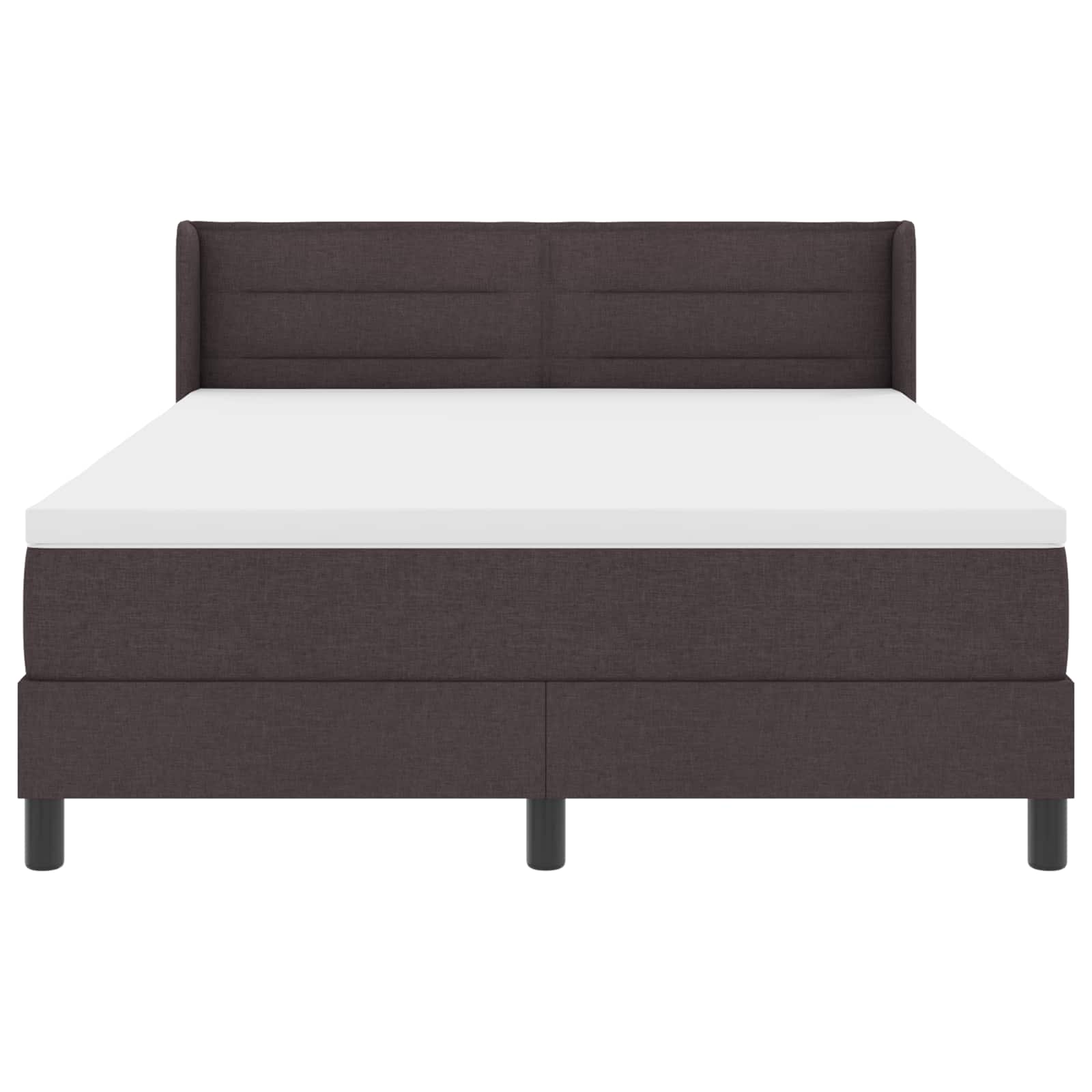 Boxspringbed met hoofdeinde Donkerbruin 200 x 140 cm Stof