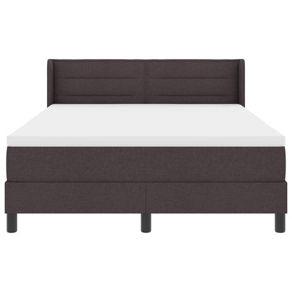 Boxspringbed met hoofdeinde Donkerbruin 200 x 140 cm Stof