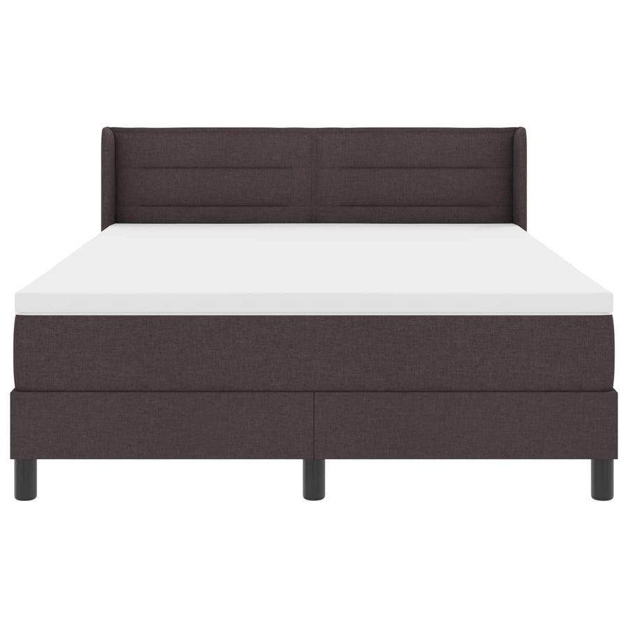 Boxspringbed met hoofdeinde Donkerbruin 200 x 140 cm Stof