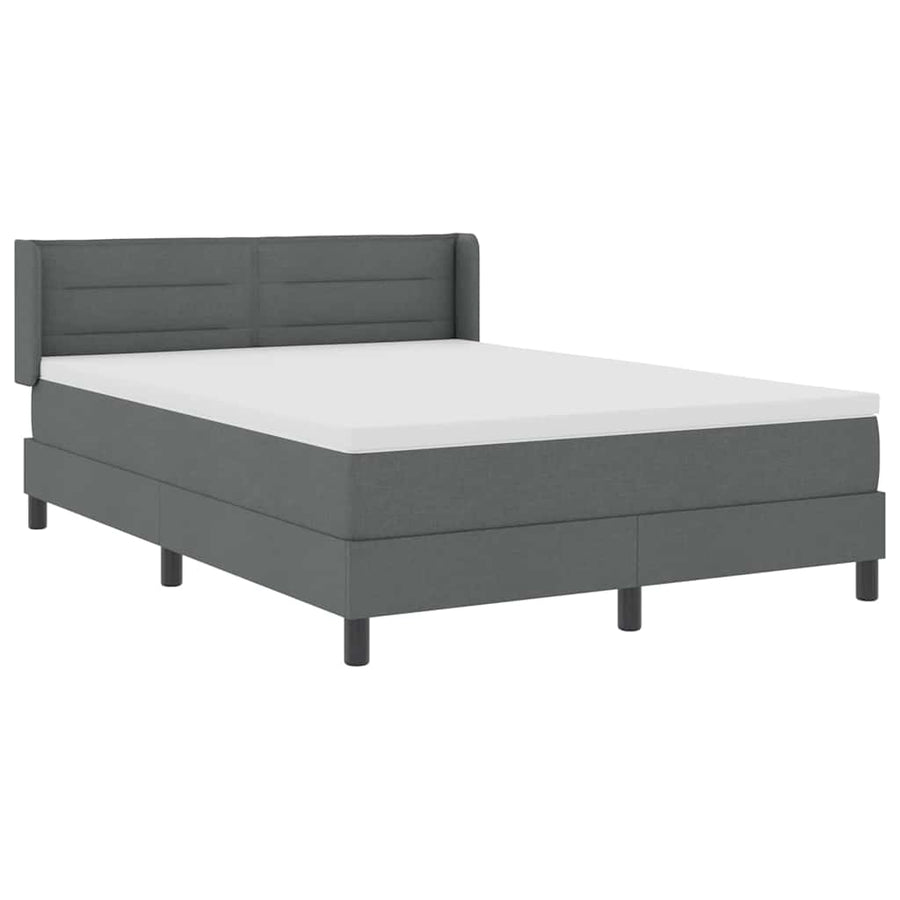 Boxspringbed met matras met matras Donkergrijs 160 x 200 cm