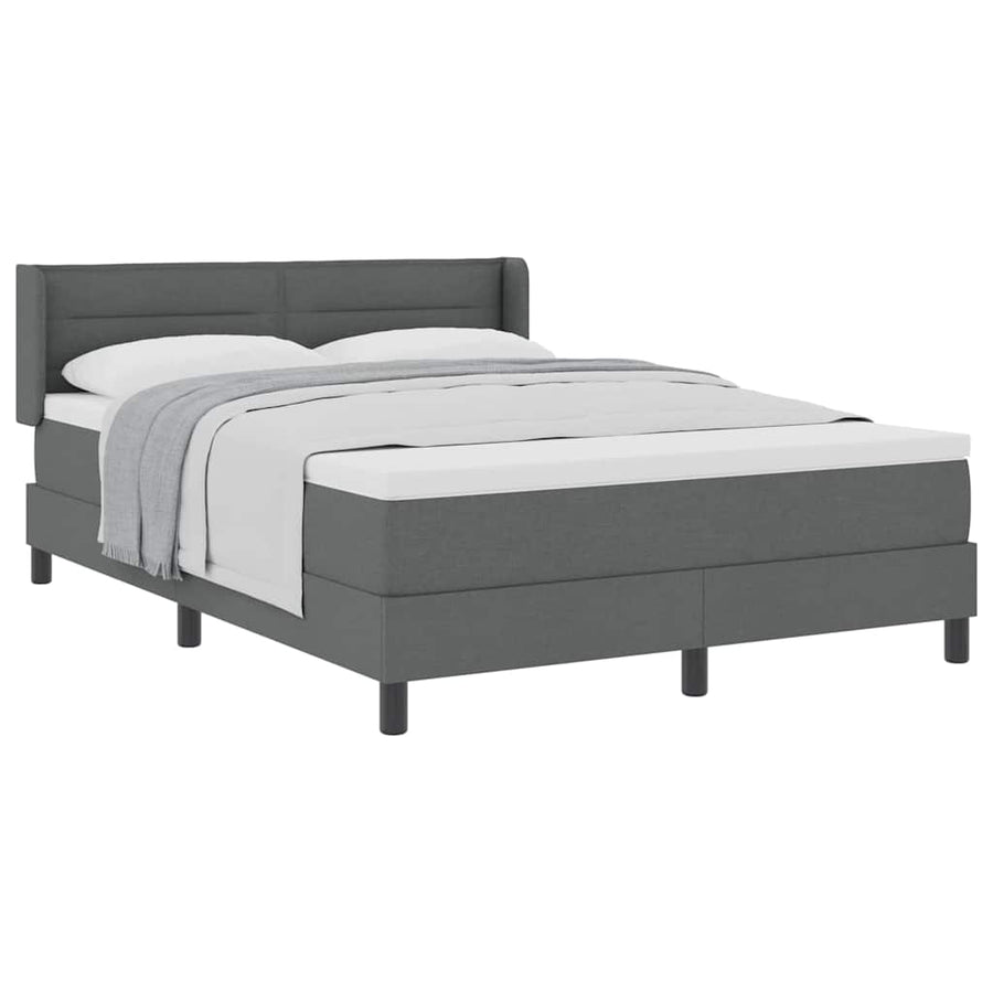 Boxspringbed met matras met matras Donkergrijs 160 x 200 cm