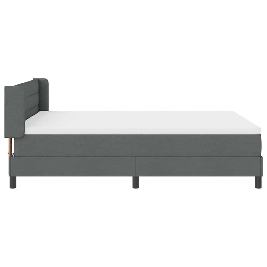 Boxspringbed met matras met matras Donkergrijs 160 x 200 cm