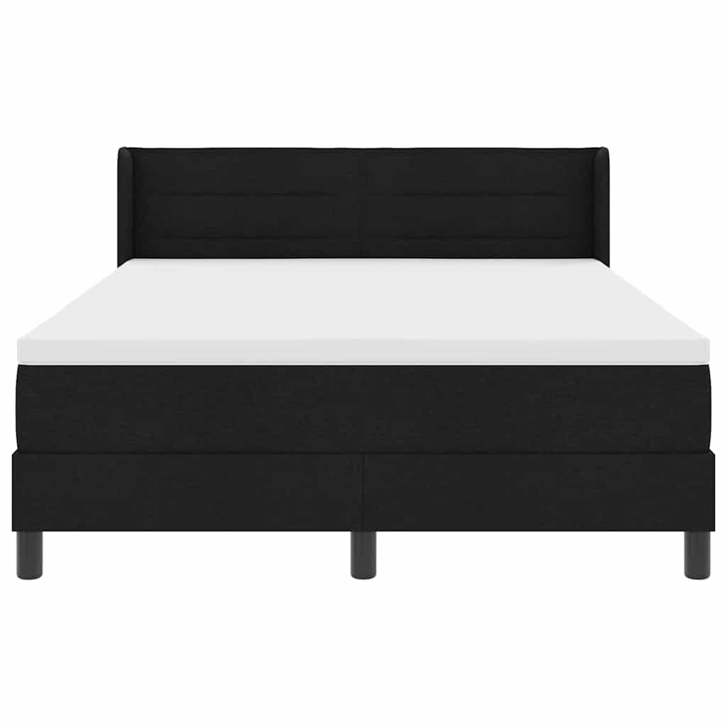 Boxspring bed met hoofdeinde Zwart 160 x 200 cm Stof en Foam
