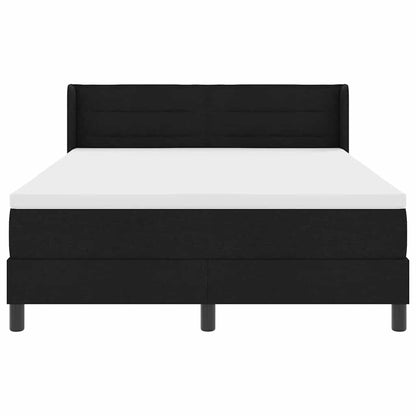 Boxspring bed met hoofdeinde Zwart 160 x 200 cm Stof en Foam