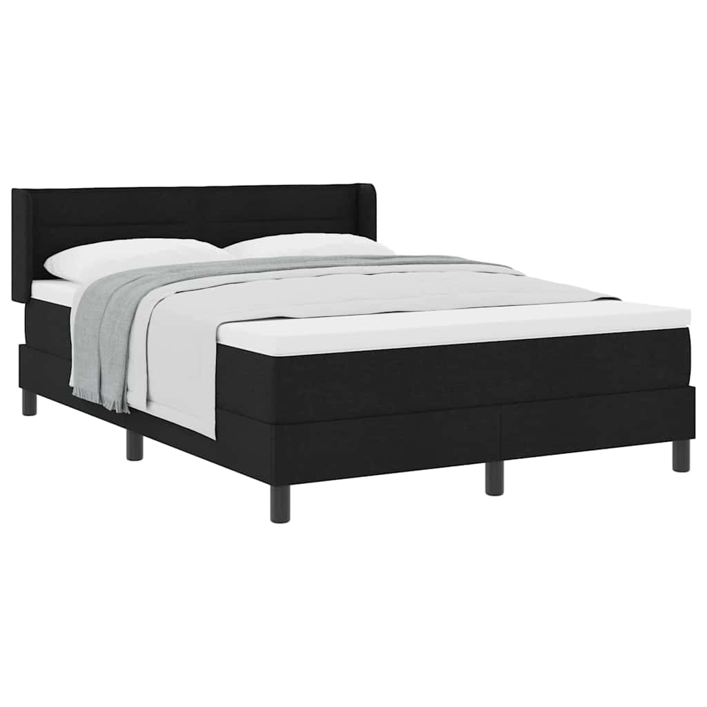 Boxspring bed met hoofdeinde Zwart 160 x 200 cm Stof en Foam