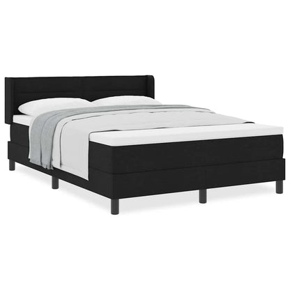 Boxspring bed met hoofdeinde Zwart 160 x 200 cm Stof en Foam