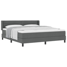 Boxspringbed met hoofdeinde Donkergrijs 200 x 180 cm Stof