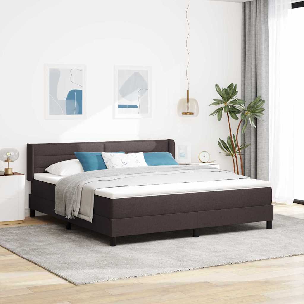 Boxspring bed Donkerbruin 180 x 200 cm Stof en Foam