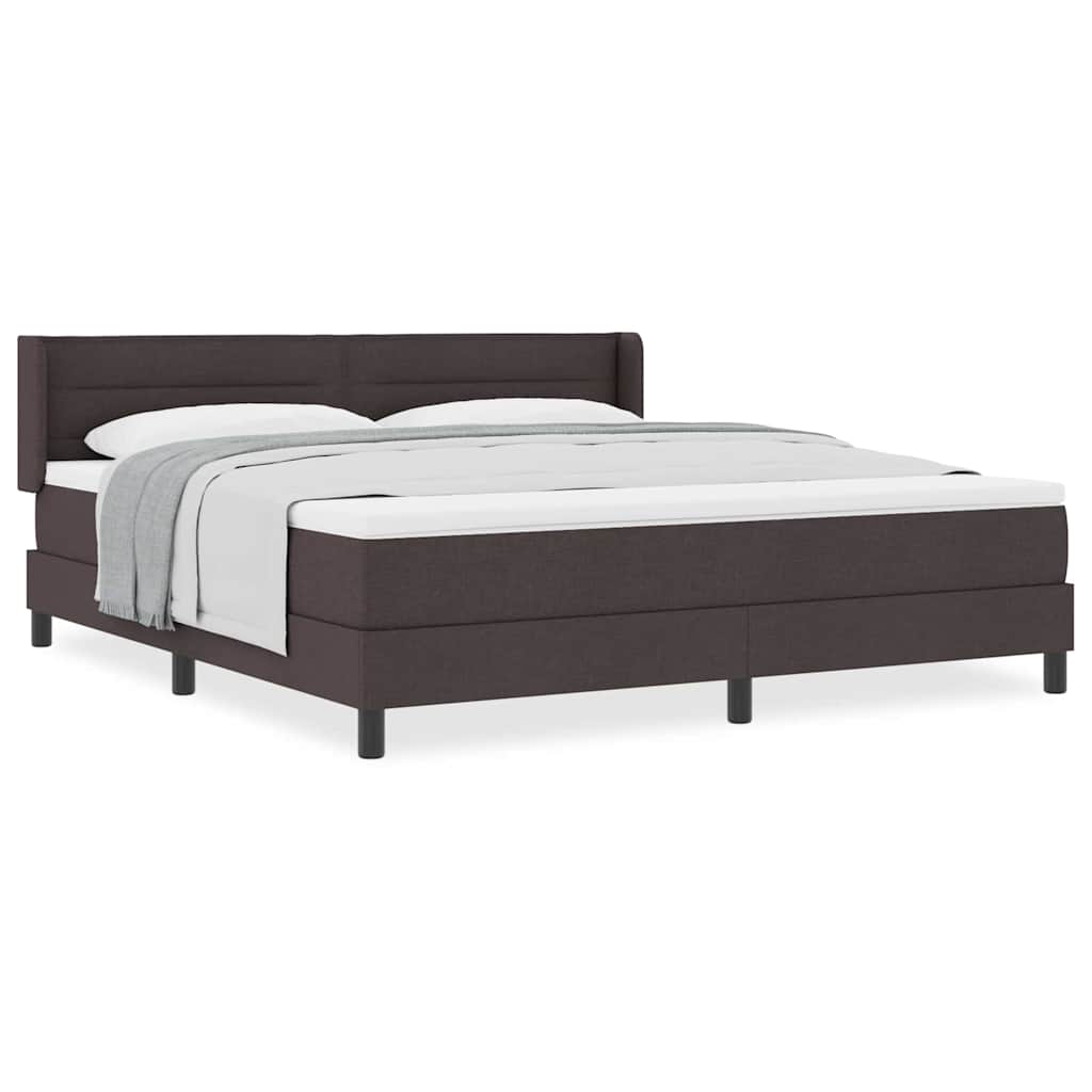 Boxspring bed Donkerbruin 180 x 200 cm Stof en Foam