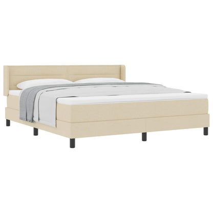 Boxspringbed met matras Crème 200 x 180 cm Polyester