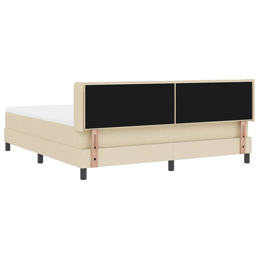 Boxspringbed met matras Crème 200 x 180 cm Polyester