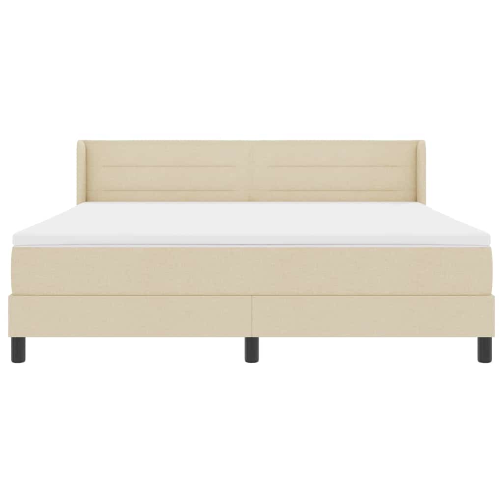 Boxspringbed met matras Crème 200 x 180 cm Polyester