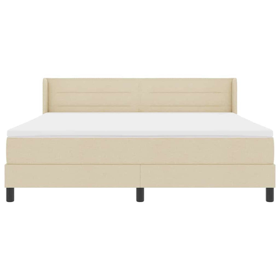 Boxspringbed met matras Crème 200 x 180 cm Polyester
