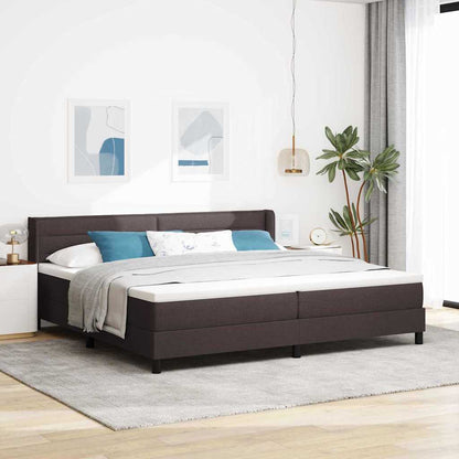 Boxspring bed Donkerbruin 200 x 200 cm Stof en Foam