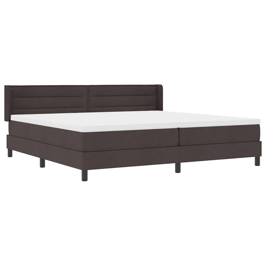 Boxspring bed Donkerbruin 200 x 200 cm Stof en Foam