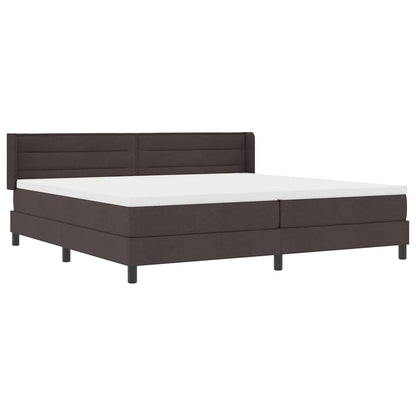 Boxspring bed Donkerbruin 200 x 200 cm Stof en Foam