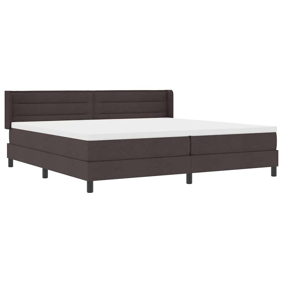 Boxspring bed Donkerbruin 200 x 200 cm Stof en Foam