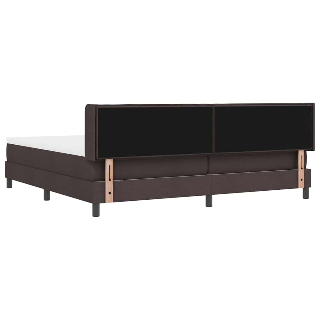 Boxspring bed Donkerbruin 200 x 200 cm Stof en Foam
