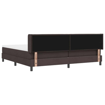 Boxspring bed Donkerbruin 200 x 200 cm Stof en Foam