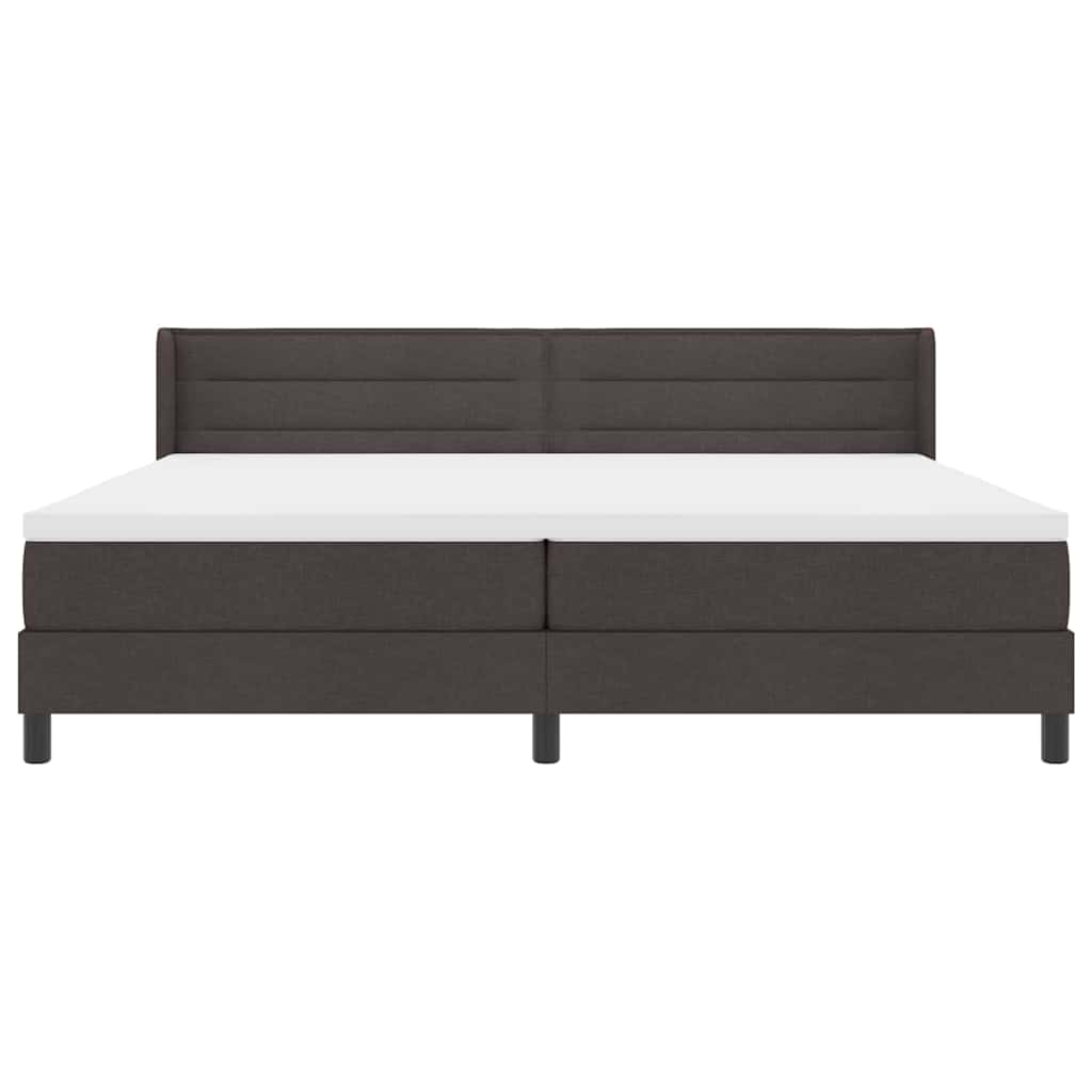 Boxspring bed Donkerbruin 200 x 200 cm Stof en Foam