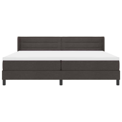 Boxspring bed Donkerbruin 200 x 200 cm Stof en Foam