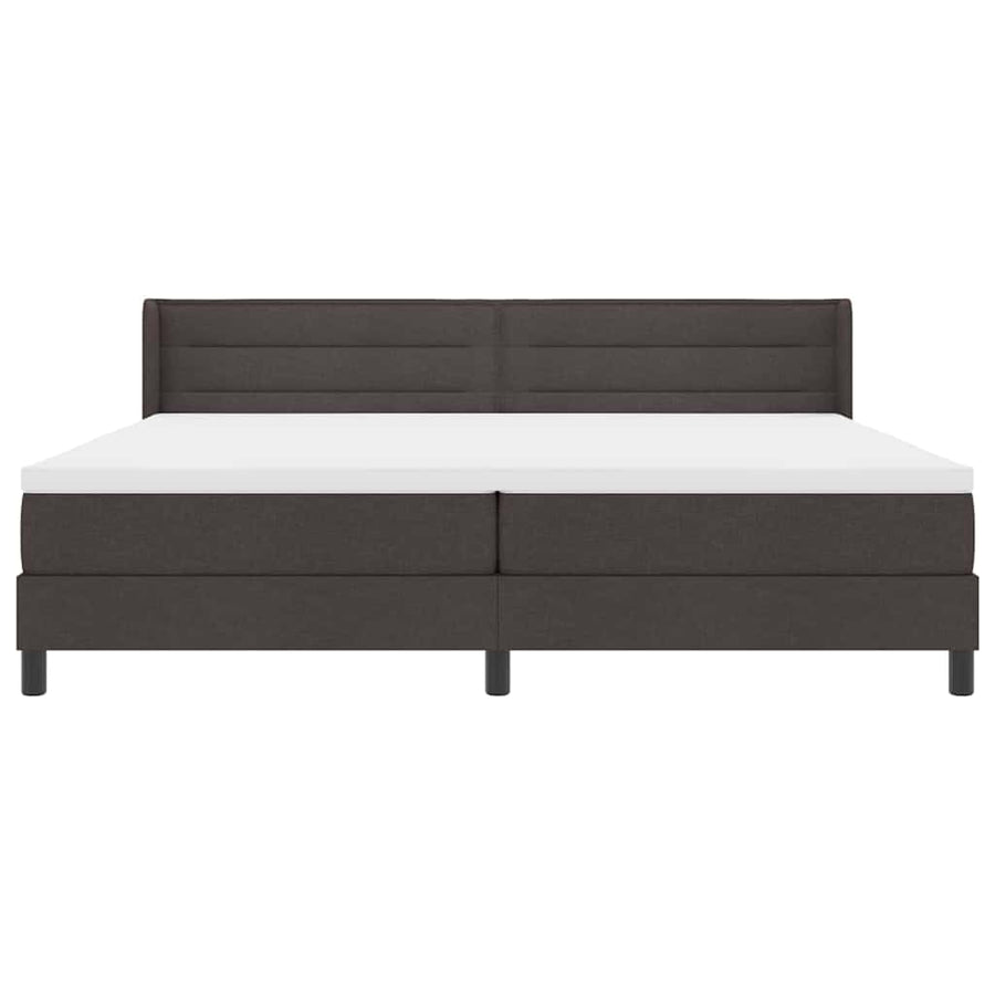 Boxspring bed Donkerbruin 200 x 200 cm Stof en Foam