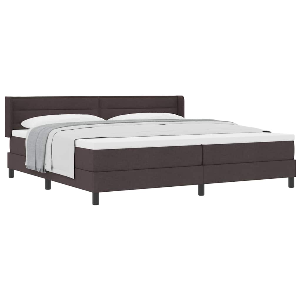 Boxspring bed Donkerbruin 200 x 200 cm Stof en Foam