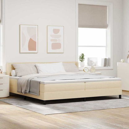 Boxspringbed met matras met matras Crème 200 x 200 cm